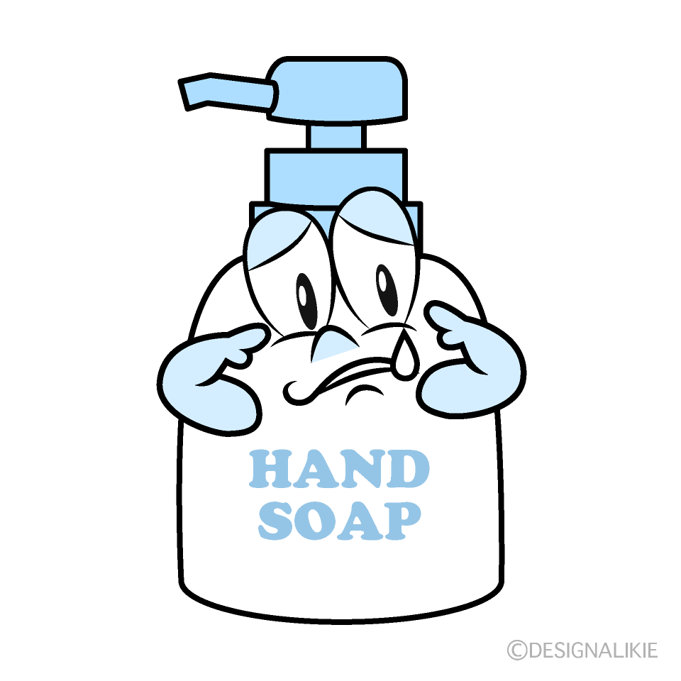 Sad Hand Soap Cartoon Character Image