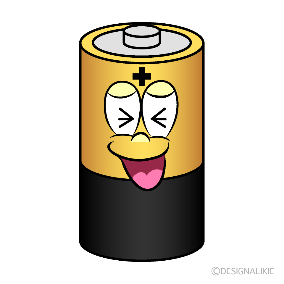 Laughing Battery Cartoon Character Image