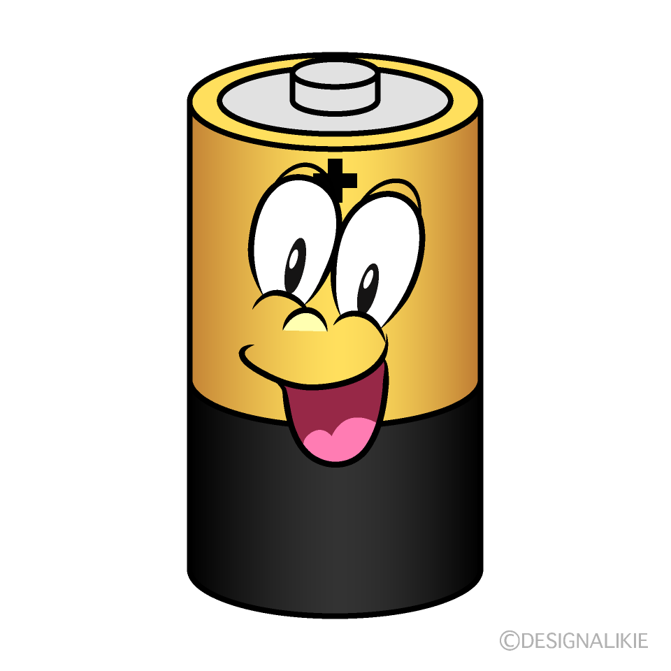 Surprising Battery Cartoon Character Image