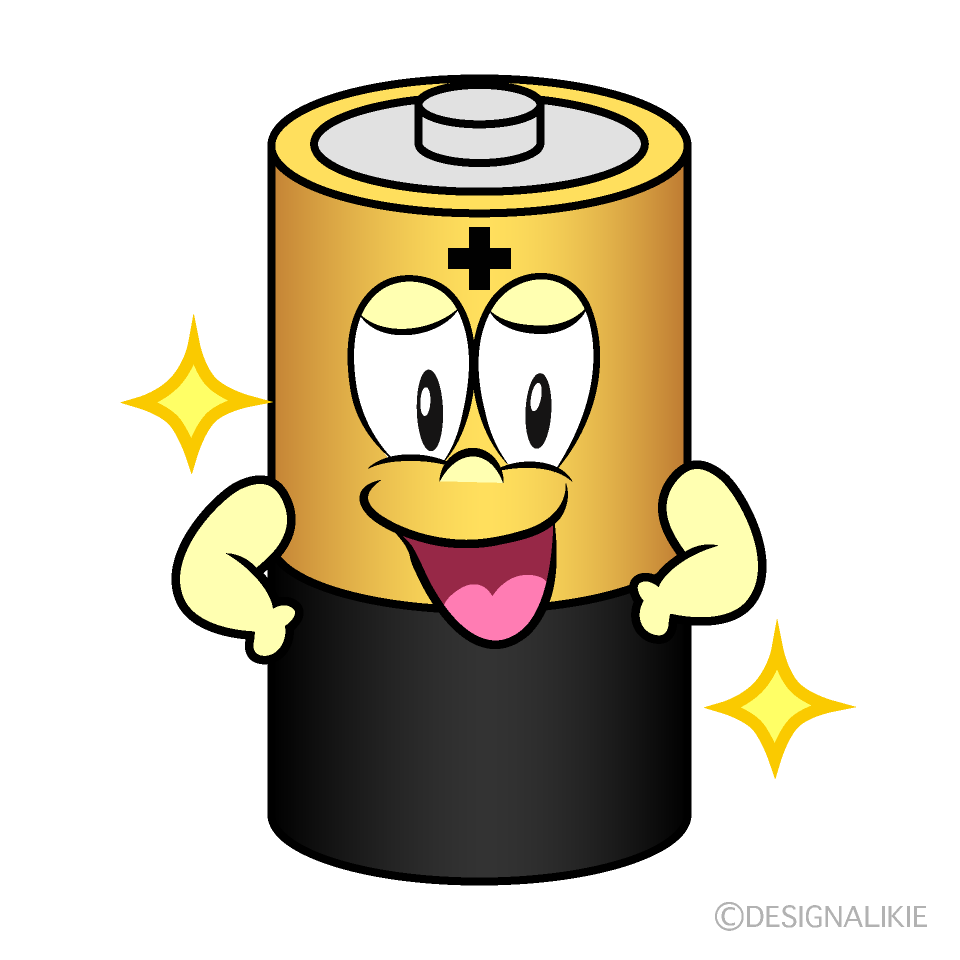 Glitter Battery Cartoon Character Image