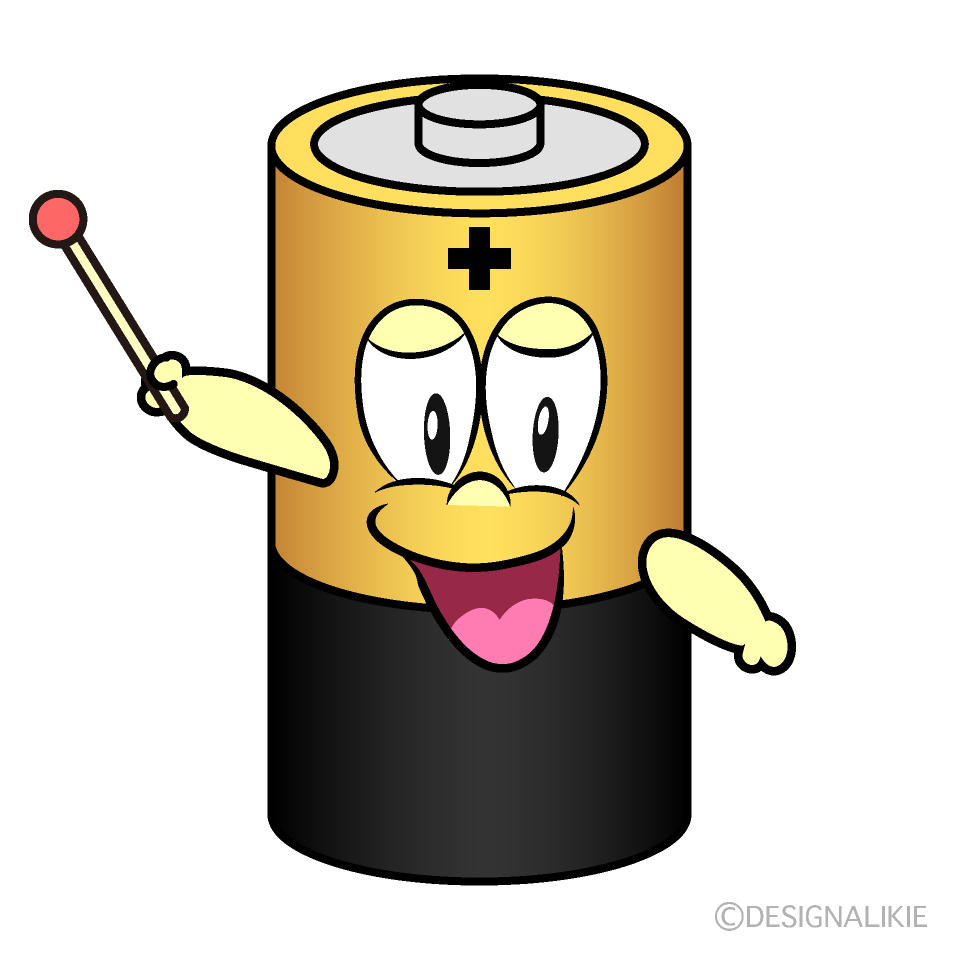 Speaking Battery Cartoon Character Image