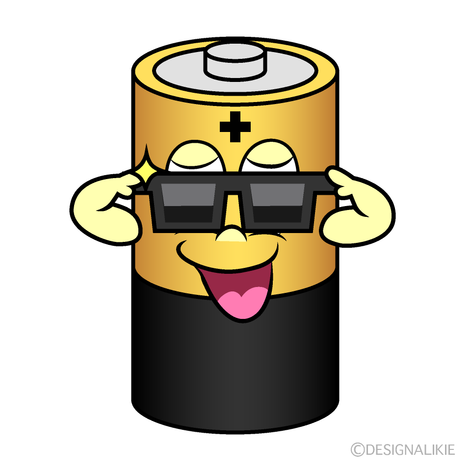 Cool Battery Cartoon Character Image