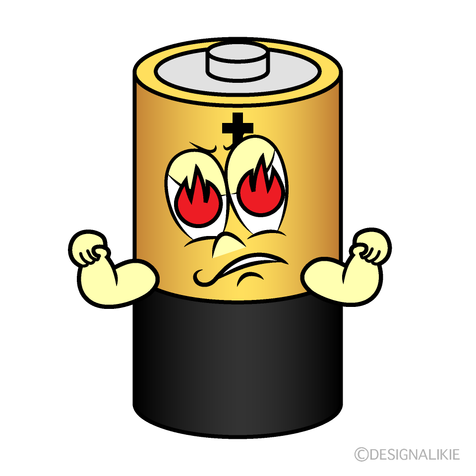 Enthusiasm Battery Cartoon Character Image