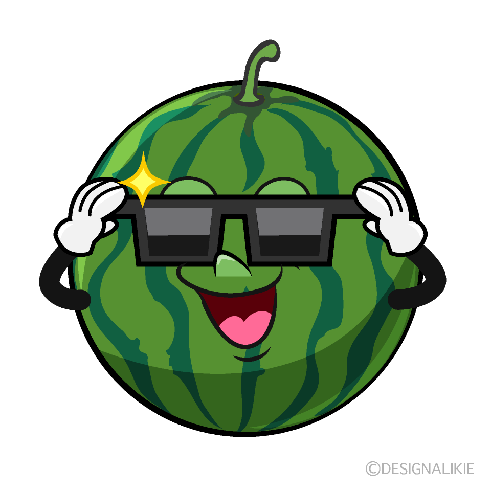 Cool Watermelon Cartoon Character Image