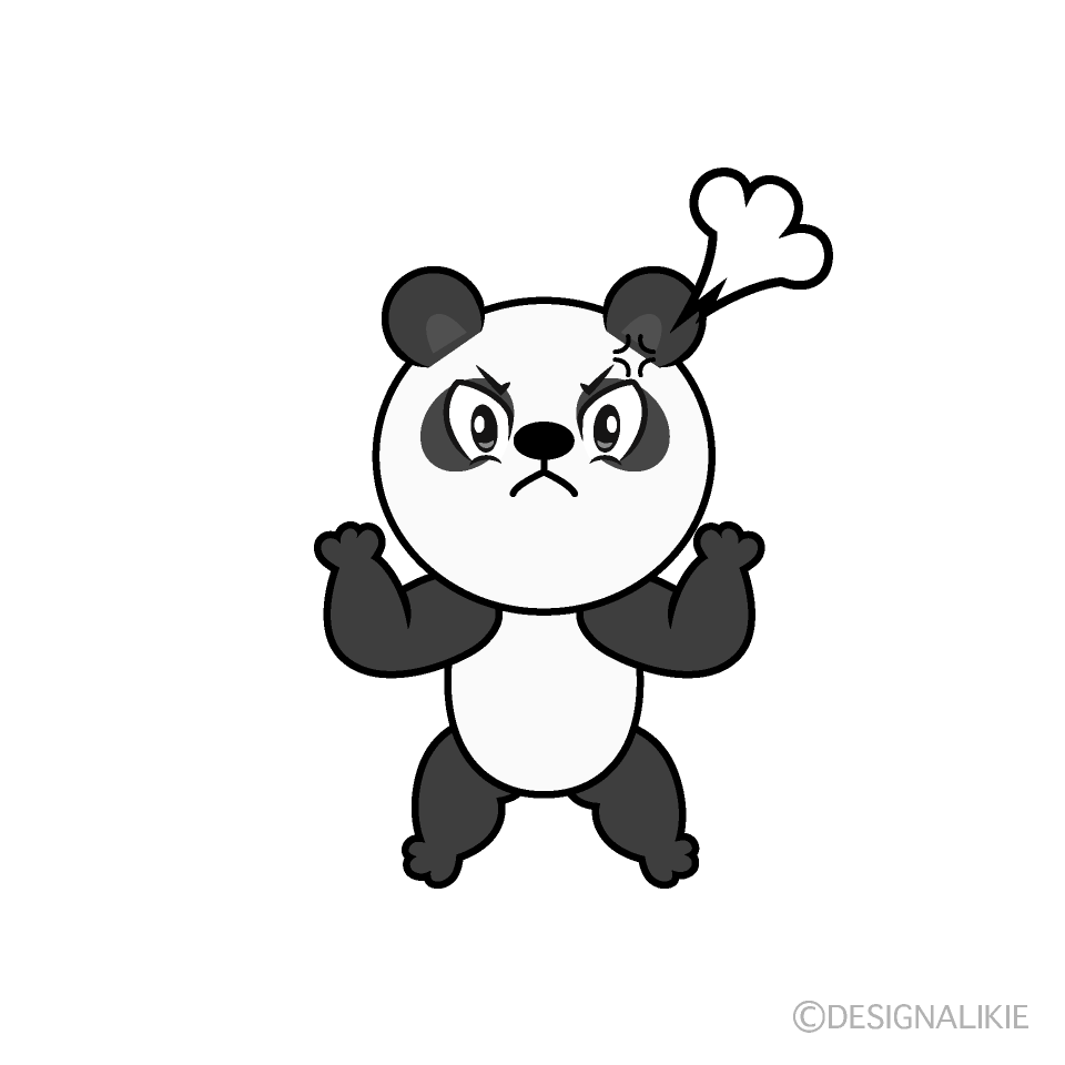 Angry Panda Cartoon Character Image