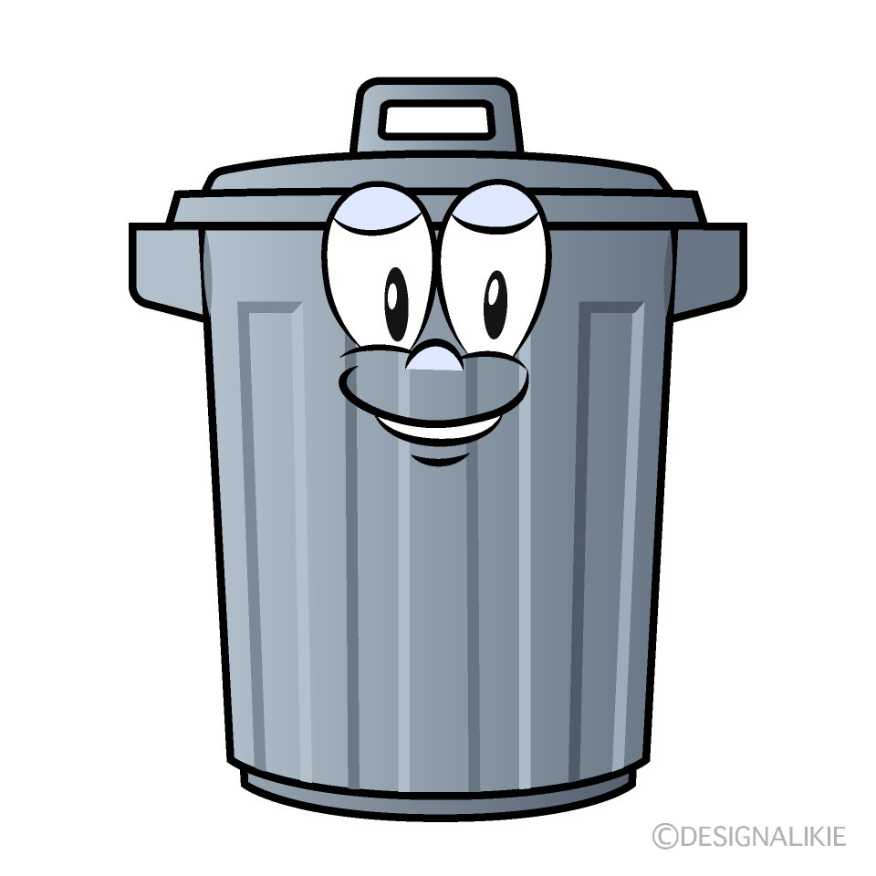 Trash Can Cartoon Character Image