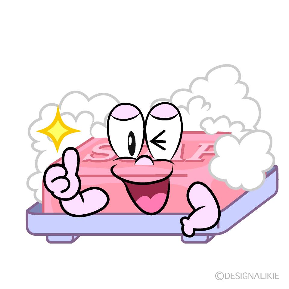 Thumbs up Soap Cartoon Character Image