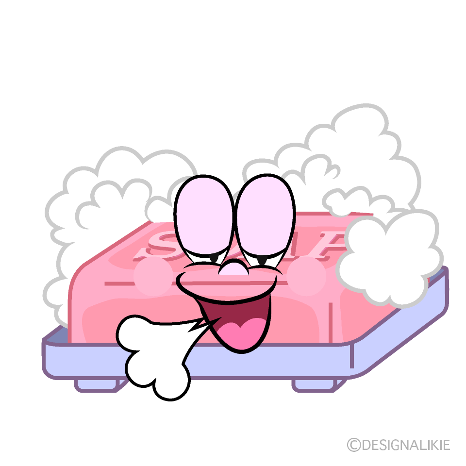 Relaxing Soap Cartoon Character Image