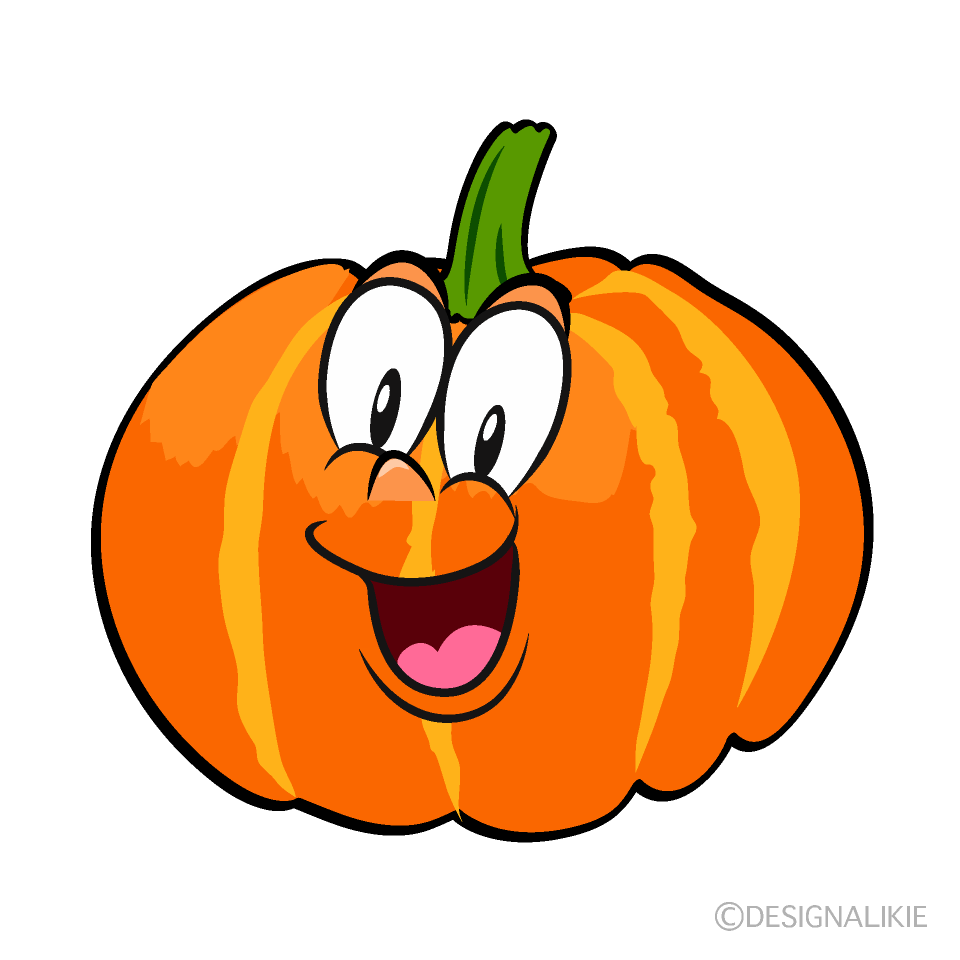 Surprising Pumpkin Cartoon Character Image