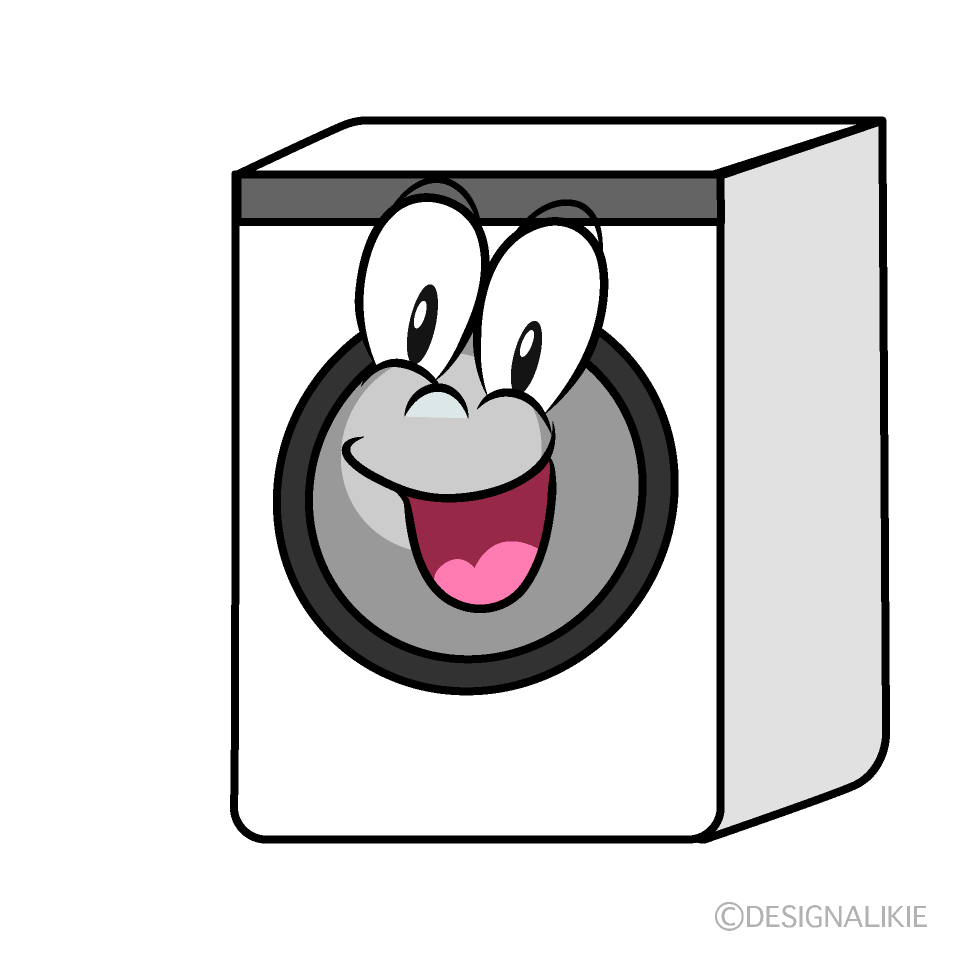 Surprising Washing Machine Cartoon Character Image