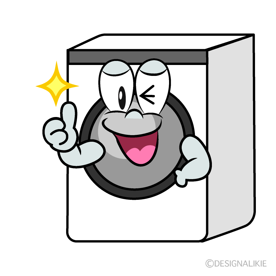 Thumbs up Washing Machine Cartoon Character Image