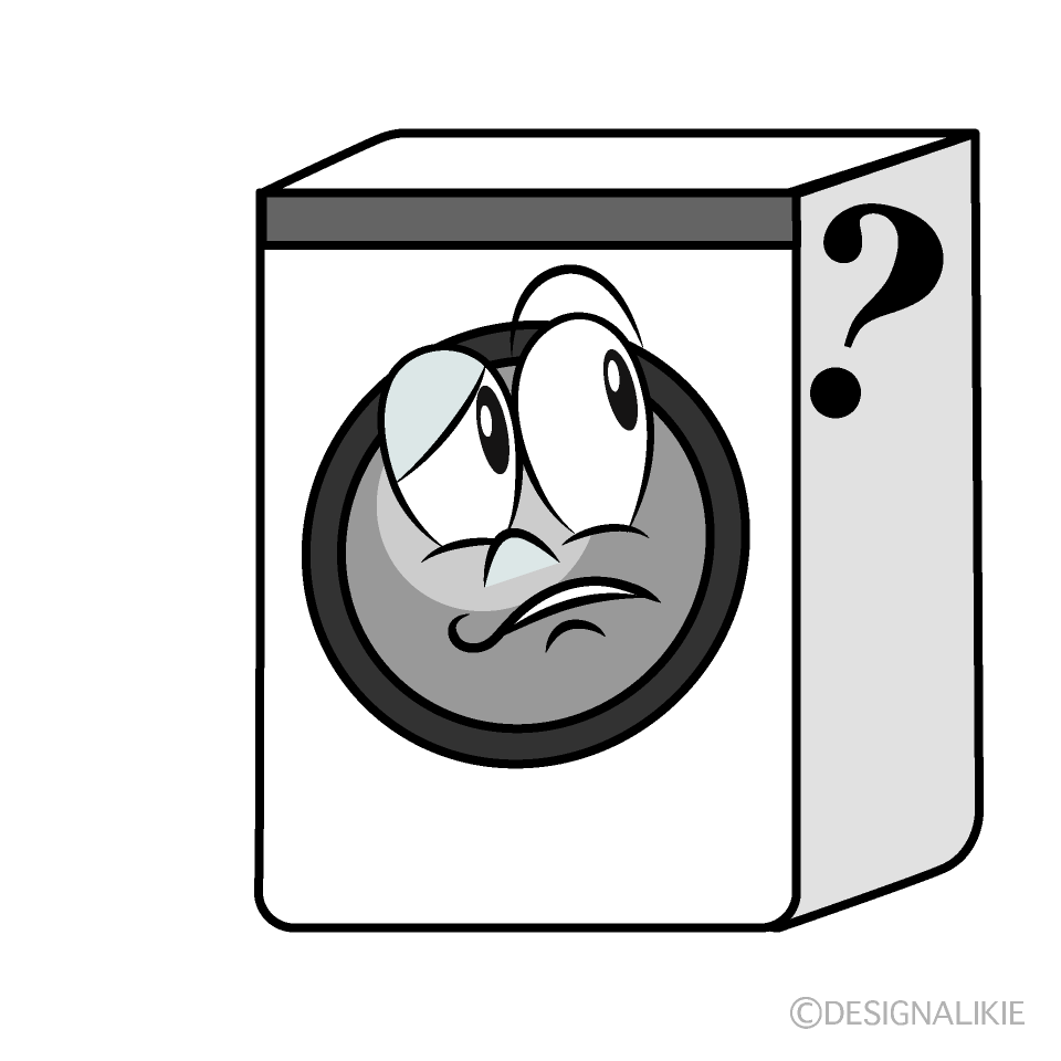 Thinking Washing Machine Cartoon Character Image