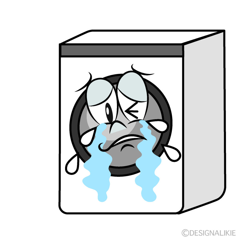 Crying Washing Machine Cartoon Character Image