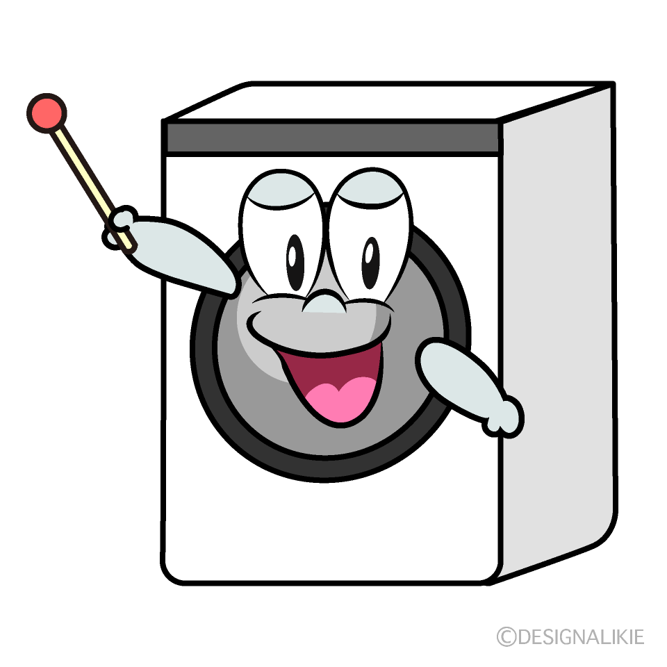 Speaking Washing Machine Cartoon Character Image
