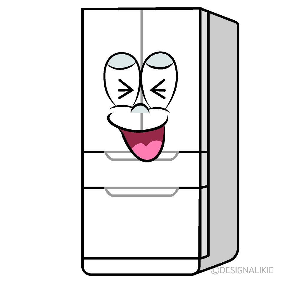Laughing Refrigerator Cartoon Character Image