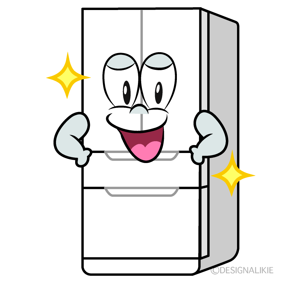 Glitter Refrigerator Cartoon Character Image