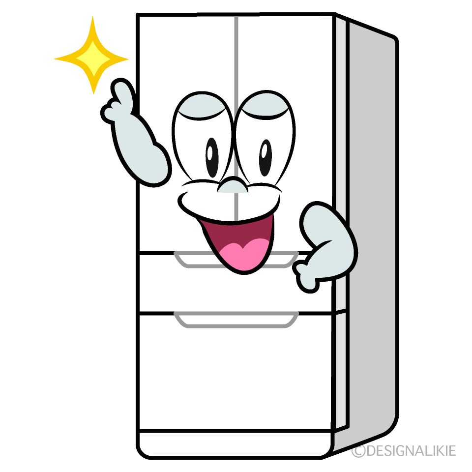 Posing Refrigerator Cartoon Character Image