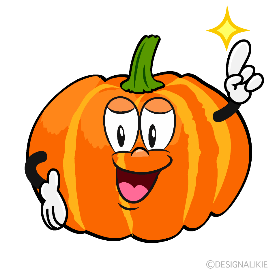 Posing Pumpkin Cartoon Character Image