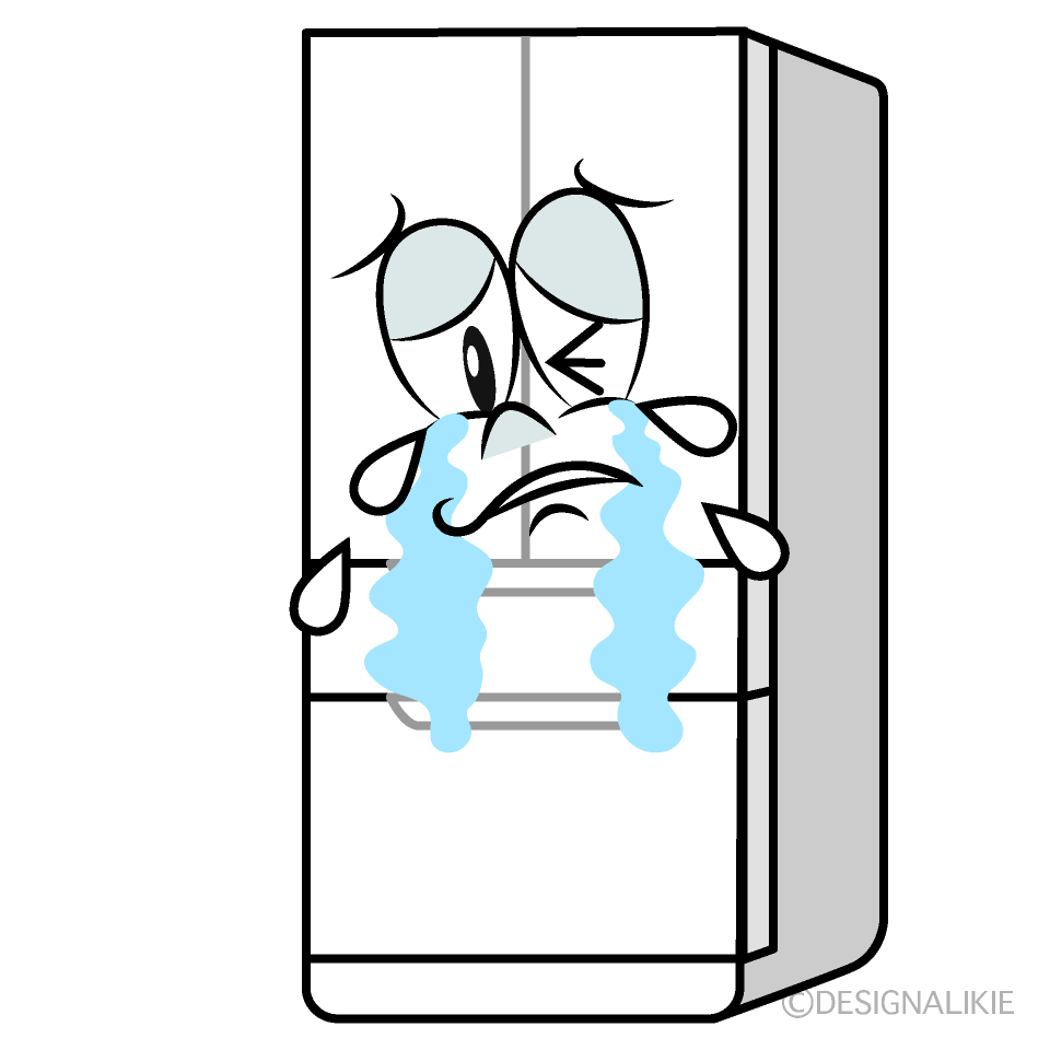 Crying Refrigerator Cartoon Character Image