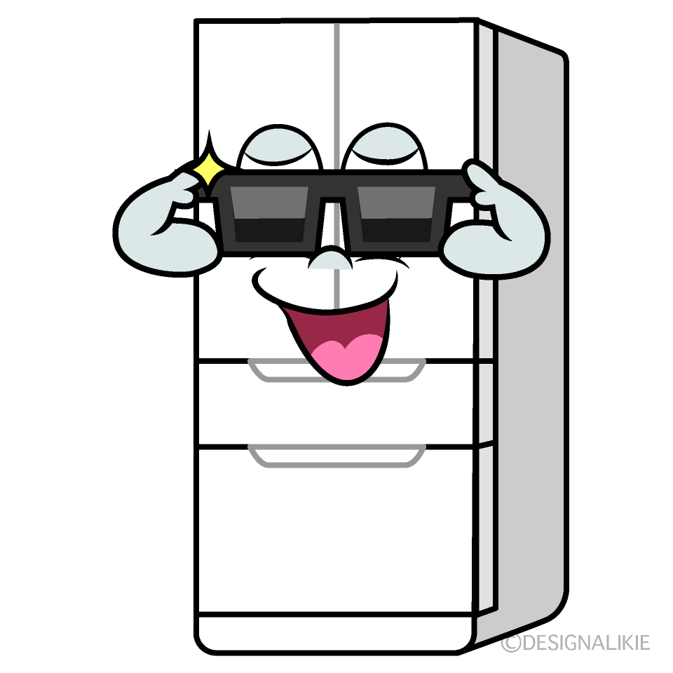 Cool Refrigerator Cartoon Character Image
