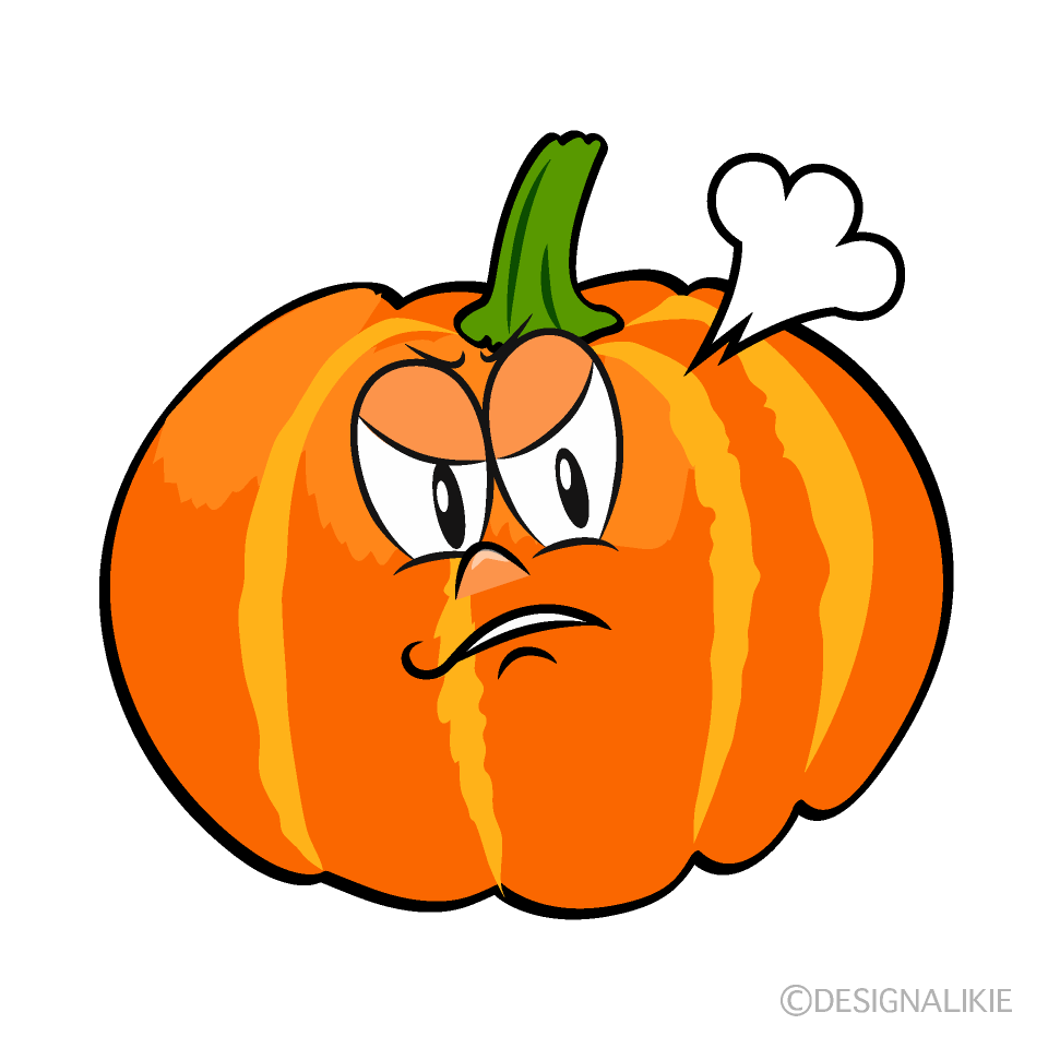Angry Pumpkin Cartoon Character Image