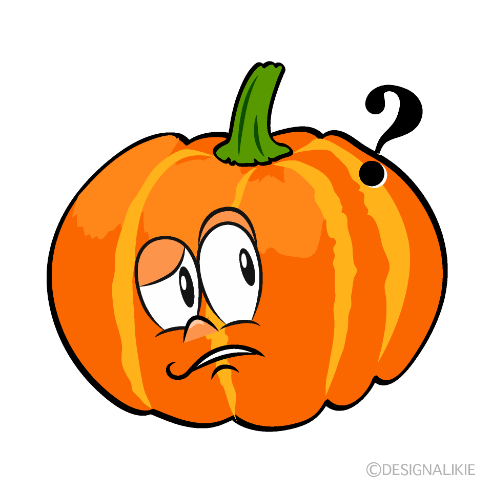 Thinking Pumpkin Cartoon Character Image
