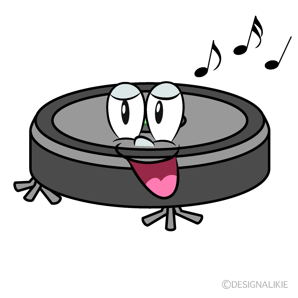 Singing Robot Vacuum Cartoon Character Image