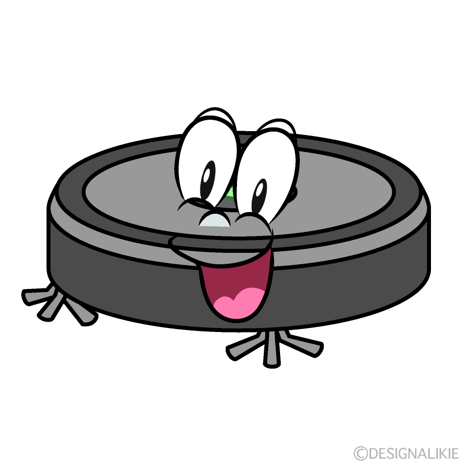 Surprising Robot Vacuum Cartoon Character Image