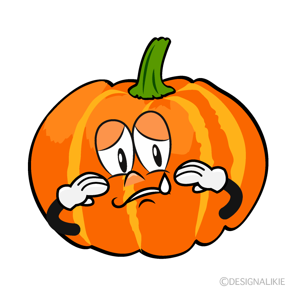 Sad Pumpkin Cartoon Character Image