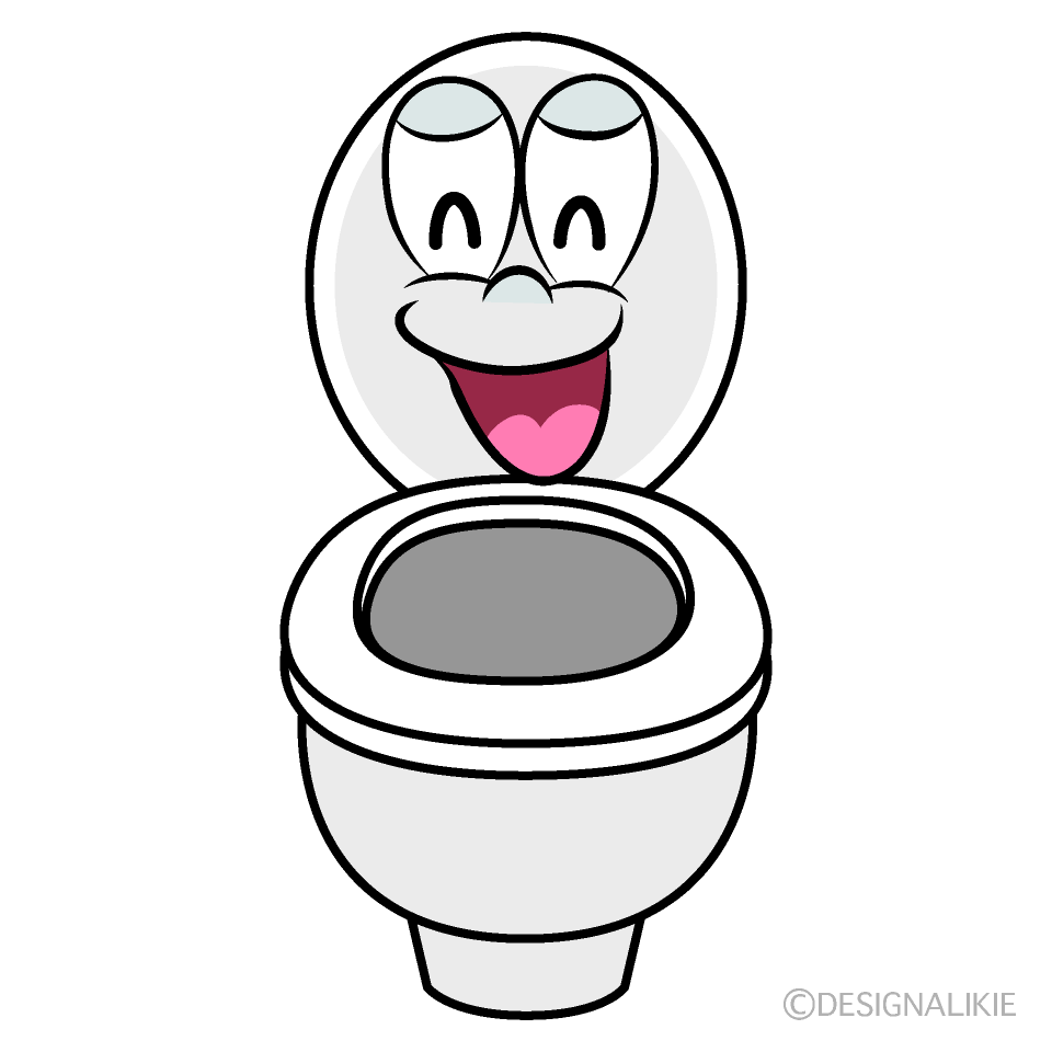 Smiling Toilet Cartoon Character Image