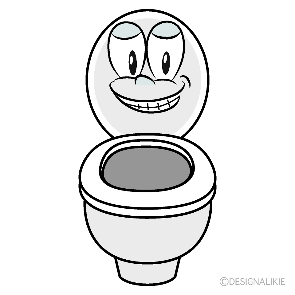 Grinning Toilet Cartoon Character Image