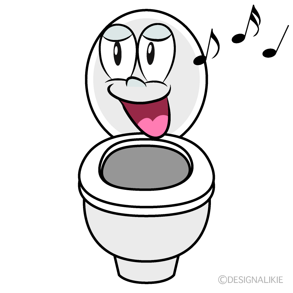 Singing Toilet Cartoon Character Image