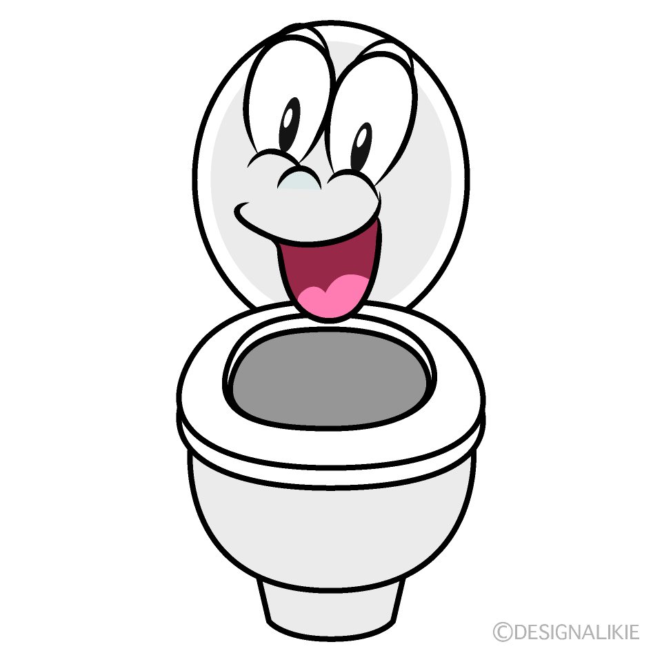 Surprising Toilet Cartoon Character Image