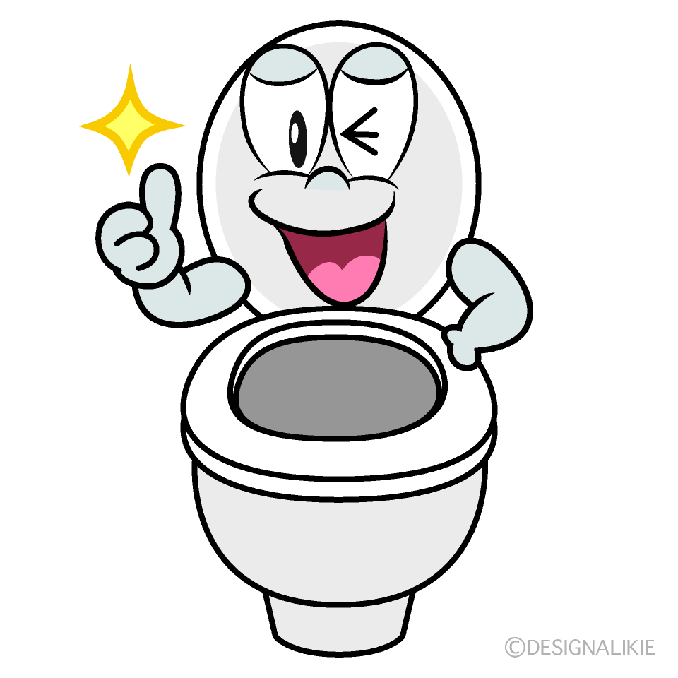 Thumbs up Toilet Cartoon Character Image