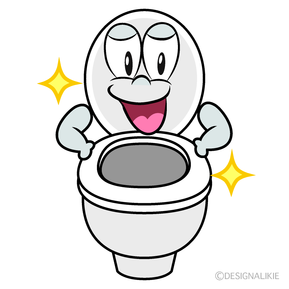 Glitter Toilet Cartoon Character Image