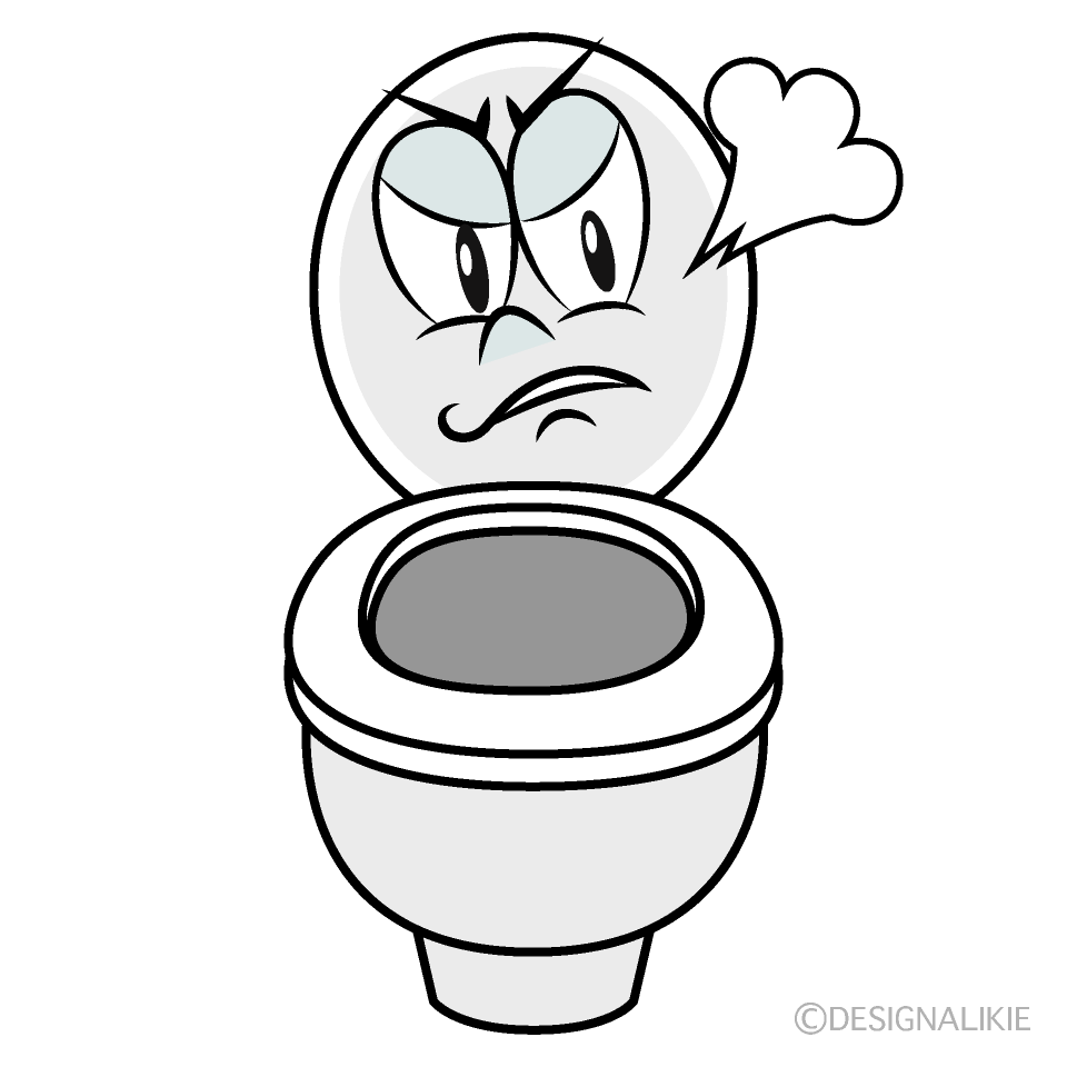 Angry Toilet Cartoon Character Image