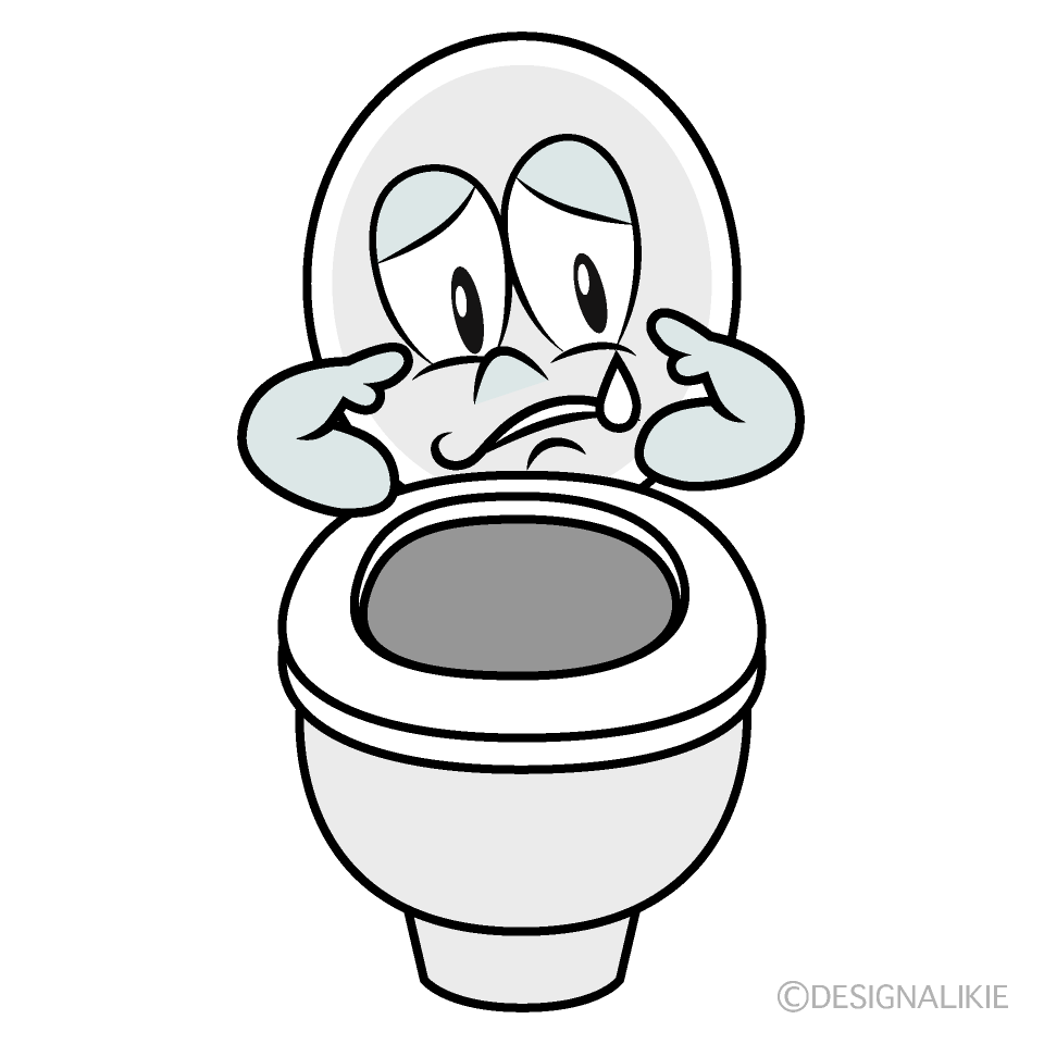 Sad Toilet Cartoon Character Image