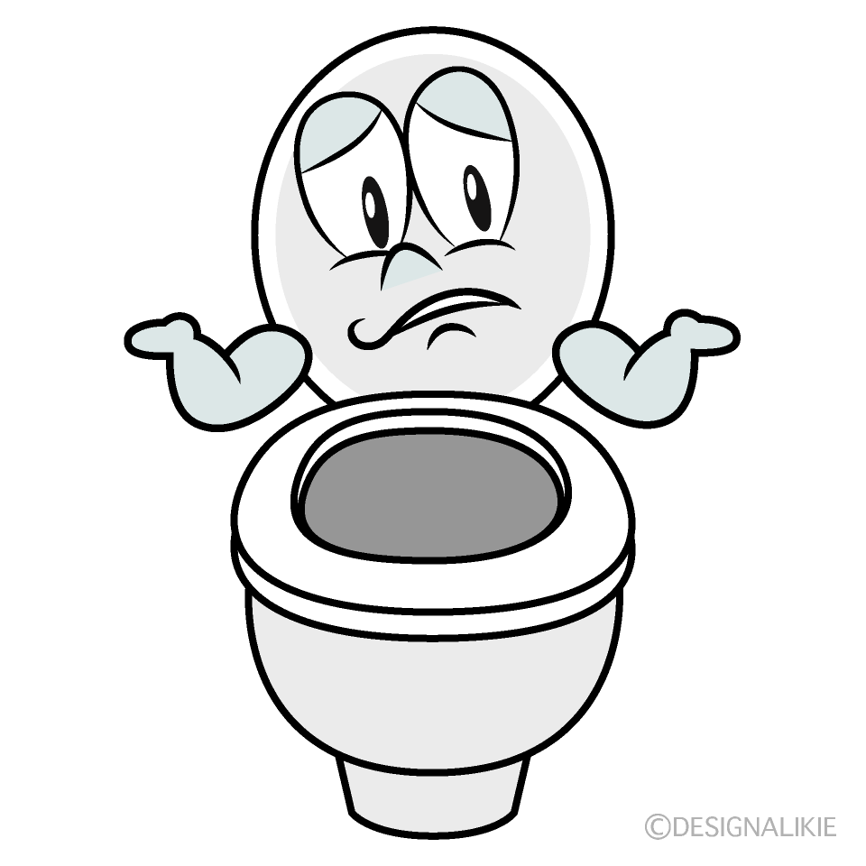 Troubled Toilet Cartoon Character Image