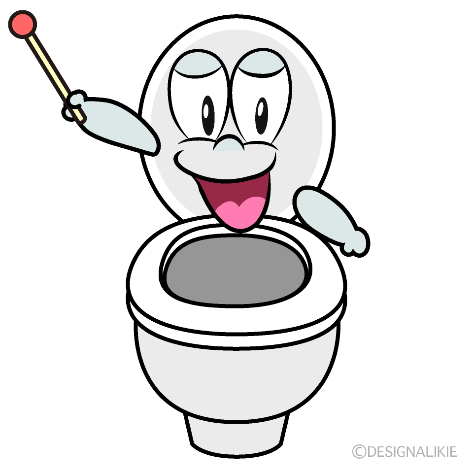 Speaking Toilet Cartoon Character Image