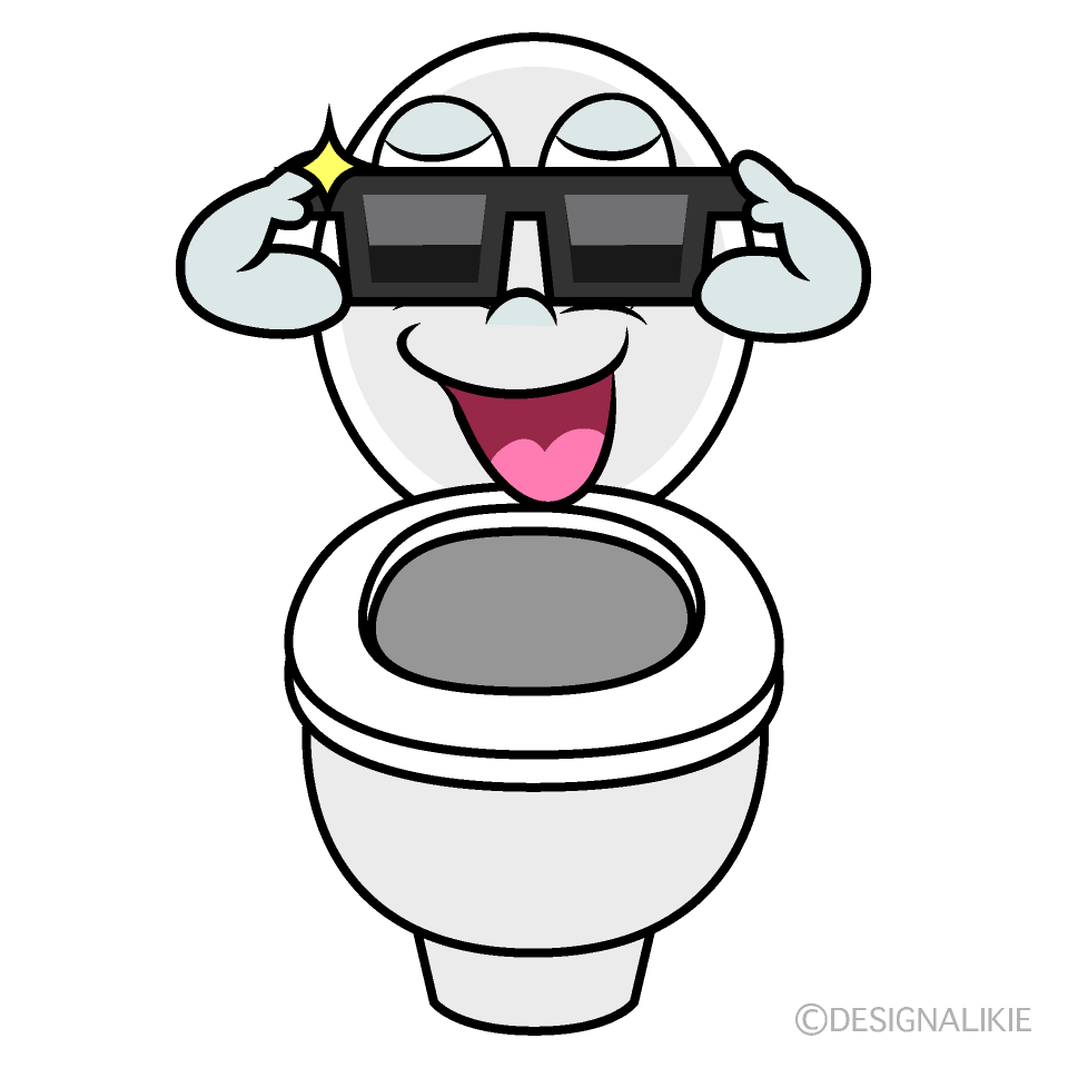 Cool Toilet Cartoon Character Image