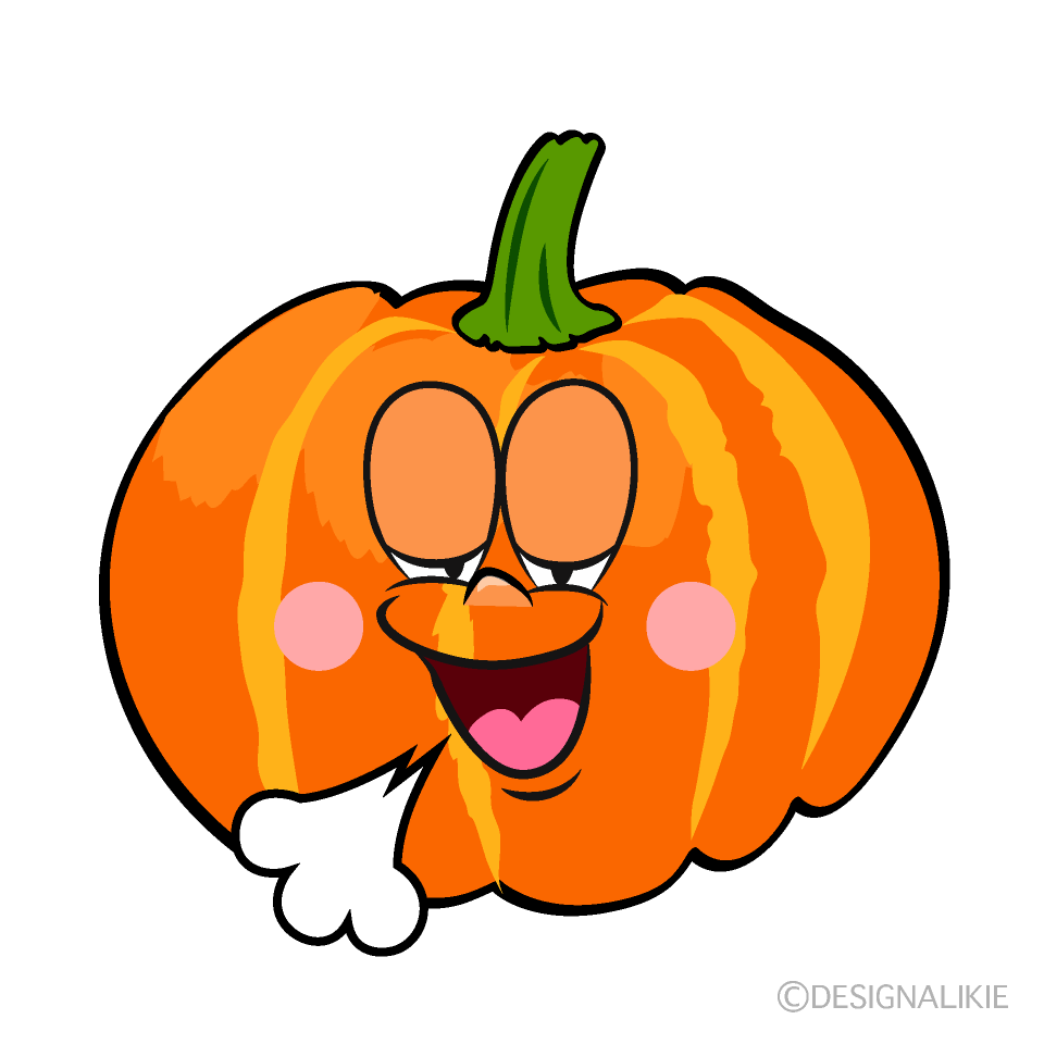 Relaxing Pumpkin Cartoon Character Image