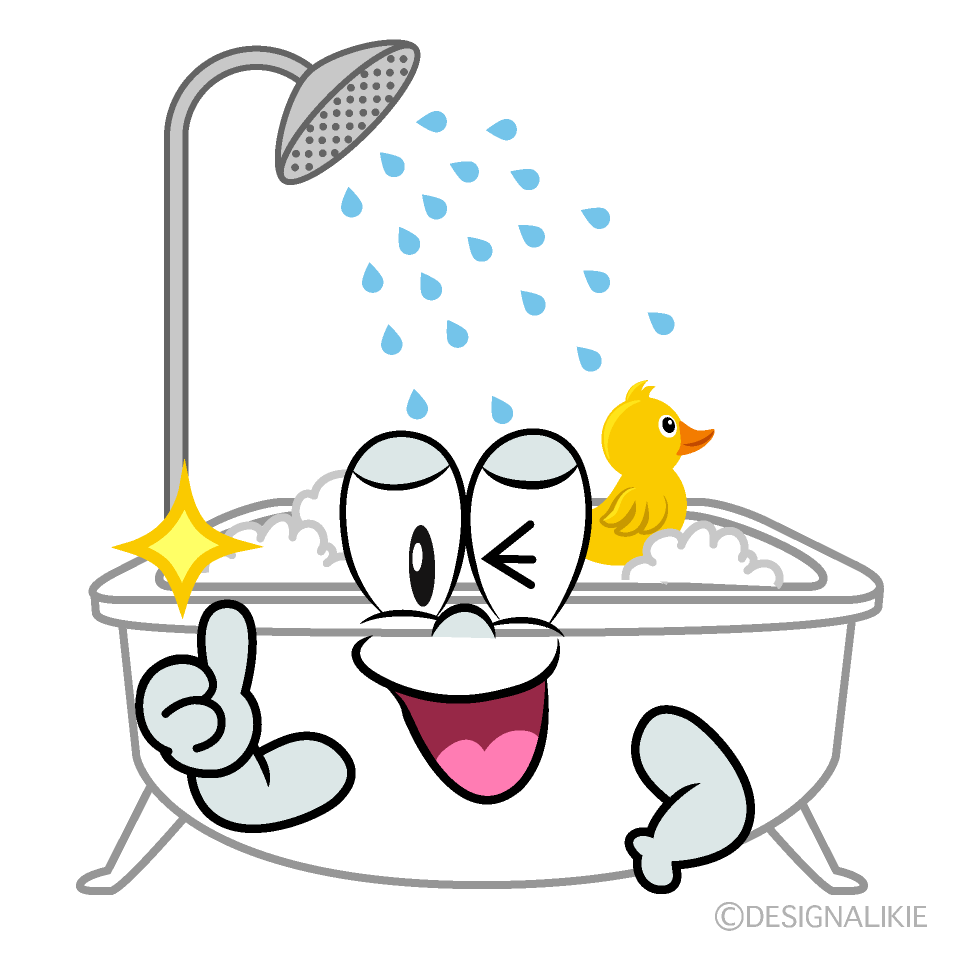Thumbs up Bath Cartoon Character Image