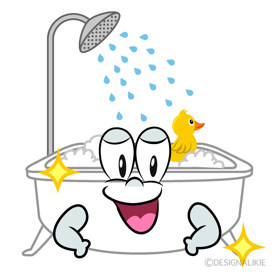 Glitter Bath Cartoon Character Image
