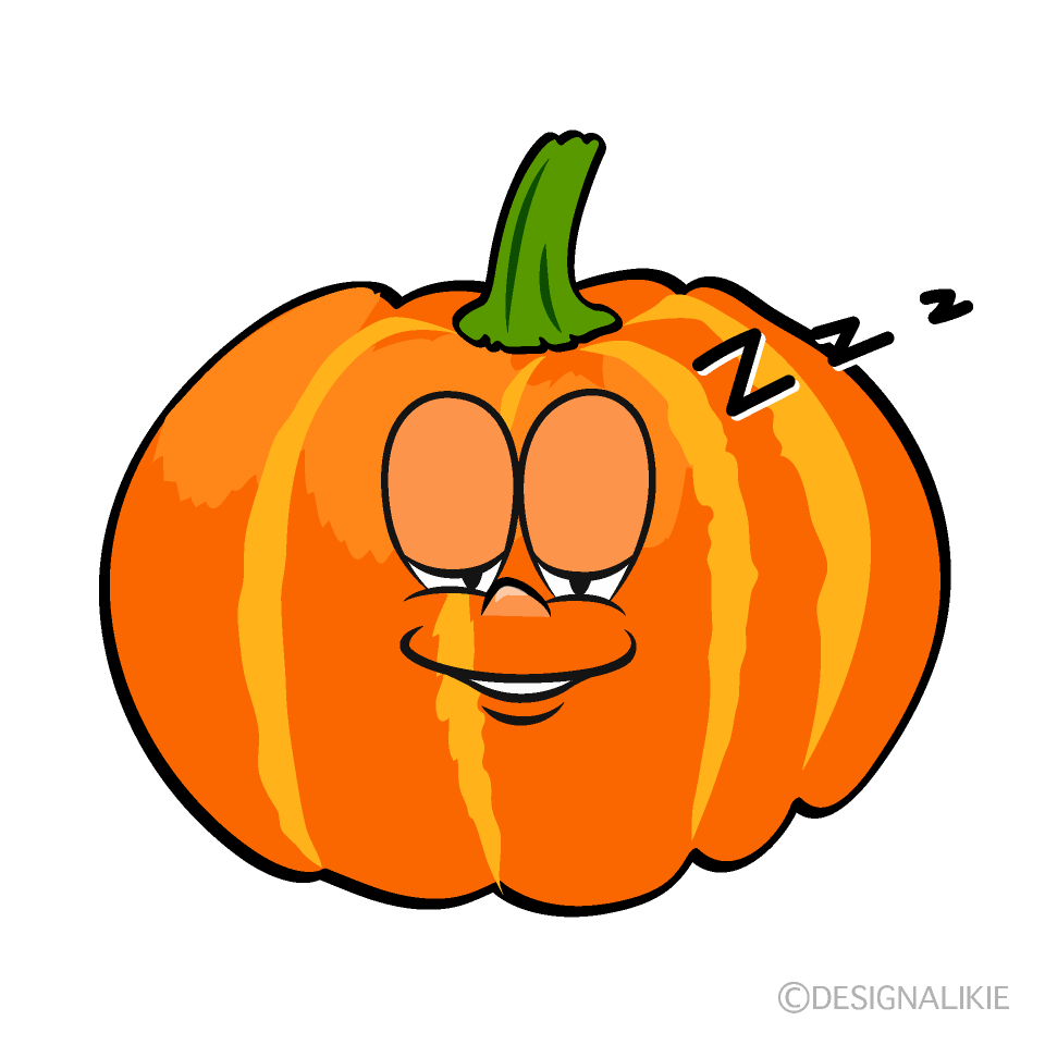 Sleeping Pumpkin Cartoon Character Image