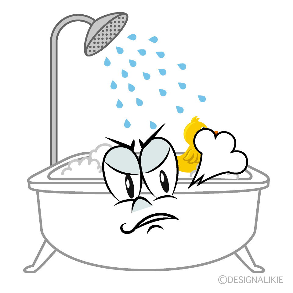 Angry Bath Cartoon Character Image