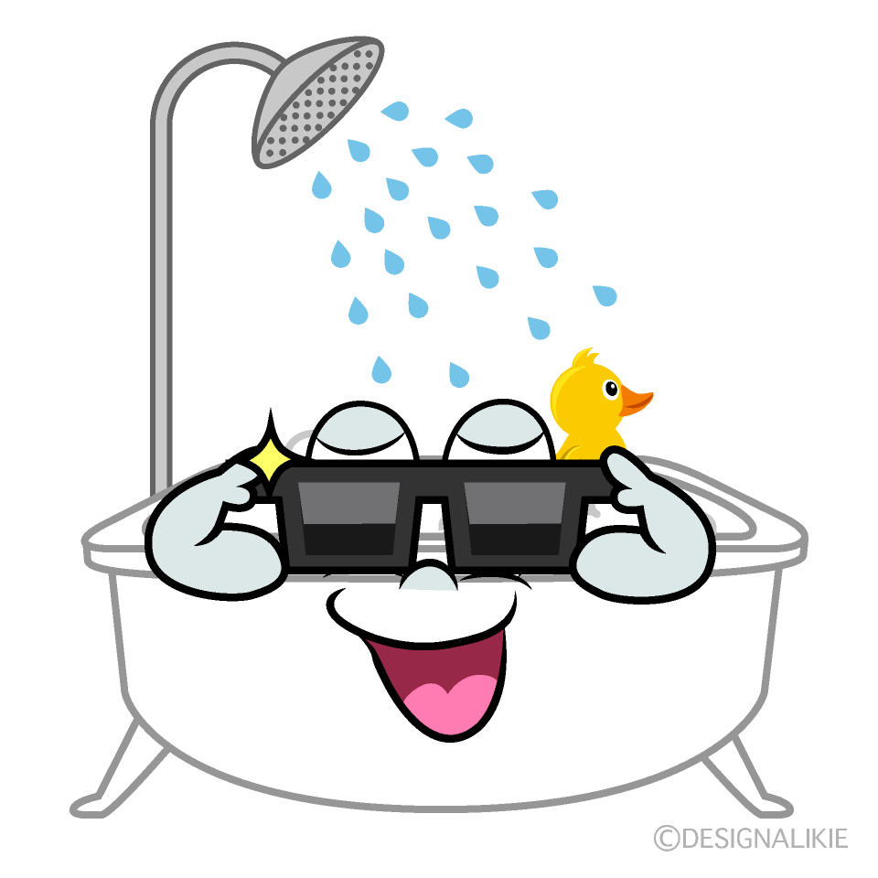 Cool Bath Cartoon Character Image
