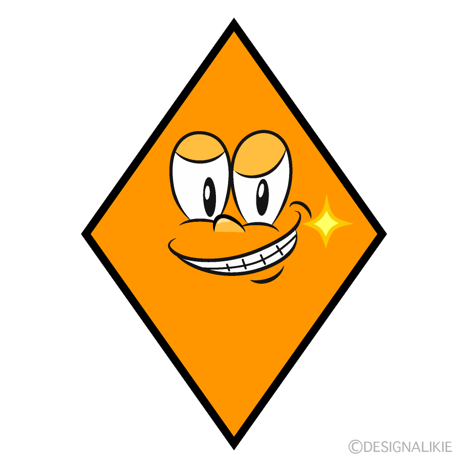 Forma de Diamante Sonriendo Animado