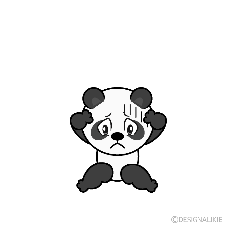 Depressed Panda Cartoon Character Image