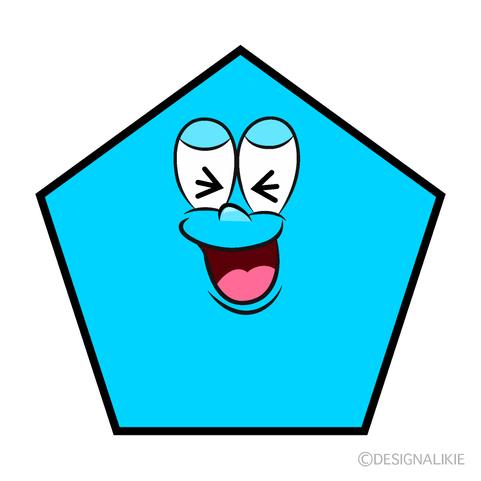Laughing Pentagon Cartoon Character Image