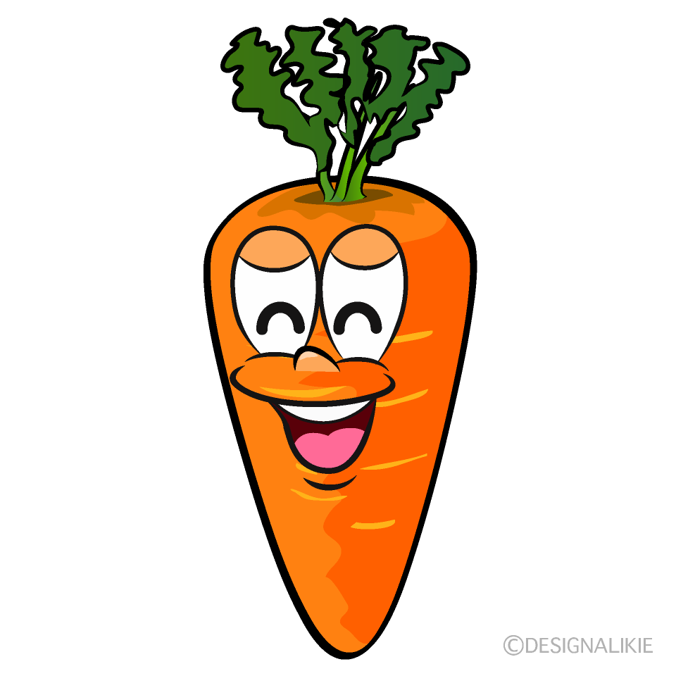 Smiling Carrot Cartoon Character Image